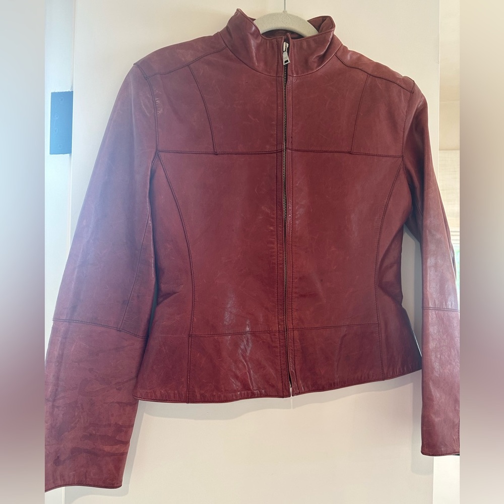 90s Red Leather Jacket
